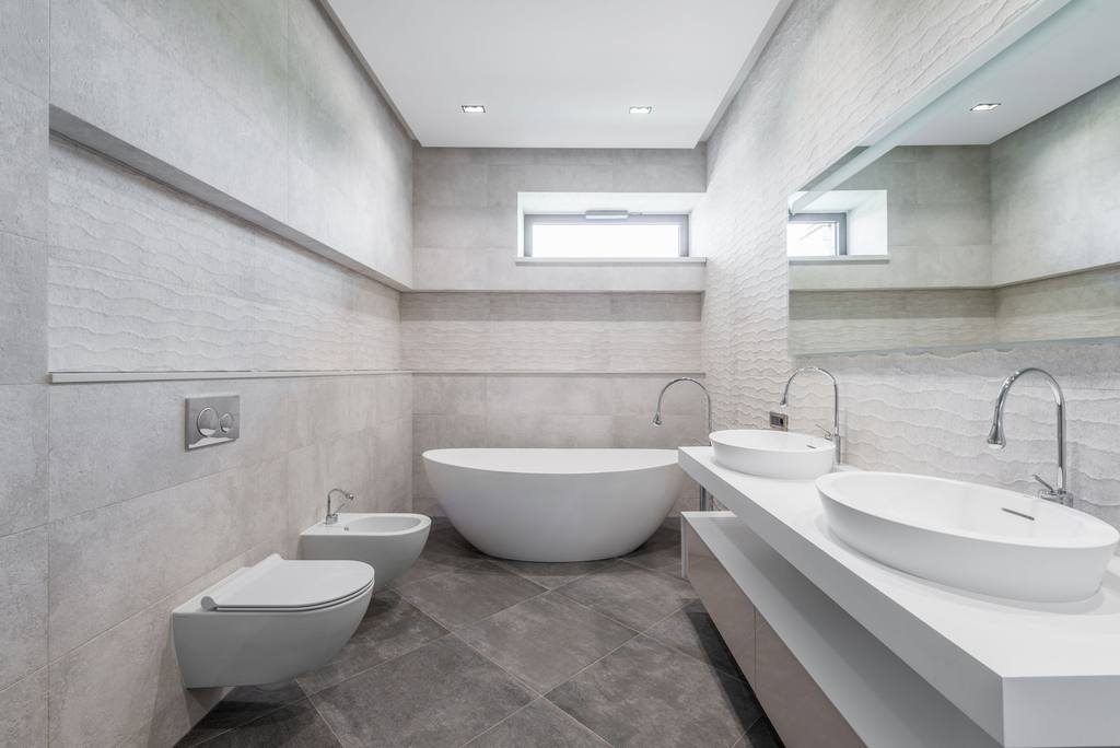 Minimalist bathroom with clean lines